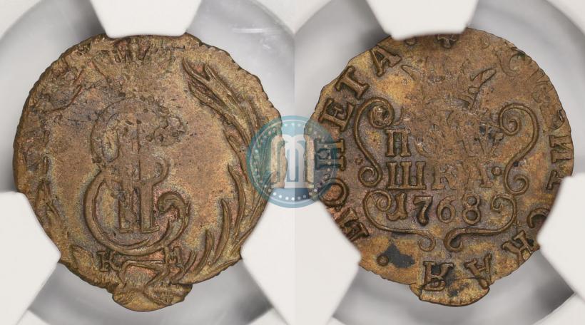Фото Полушка 1768 года КМ 
