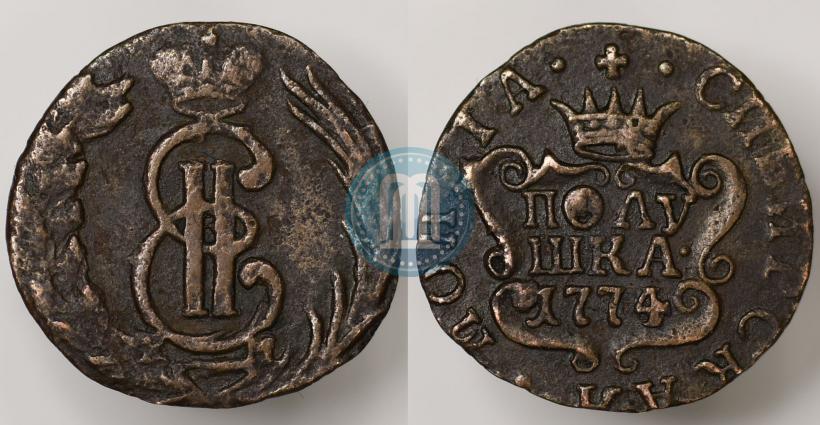 Фото Полушка 1774 года КМ 
