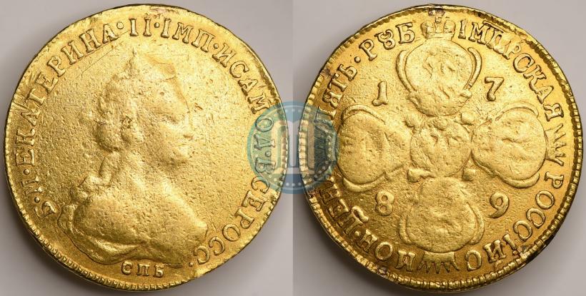 Фото 5 рублей 1789 года СПБ 