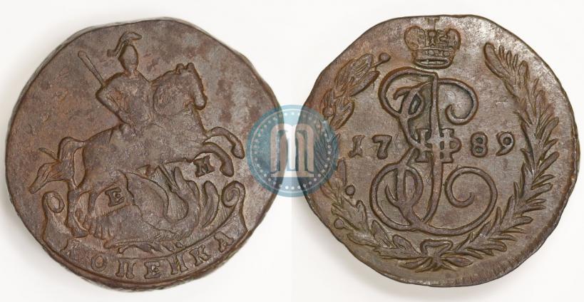 Фото 1 копейка 1789 года ЕМ 