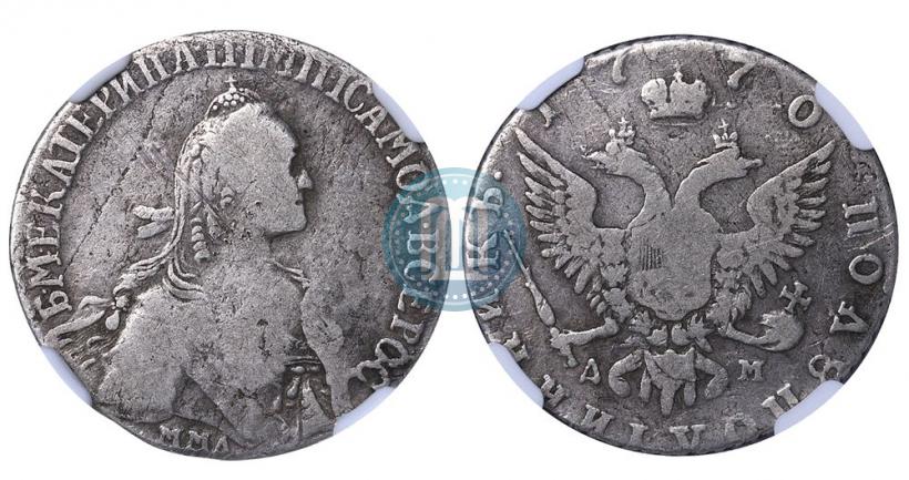 Фото Полуполтинник 1770 года ММД-ДМ 