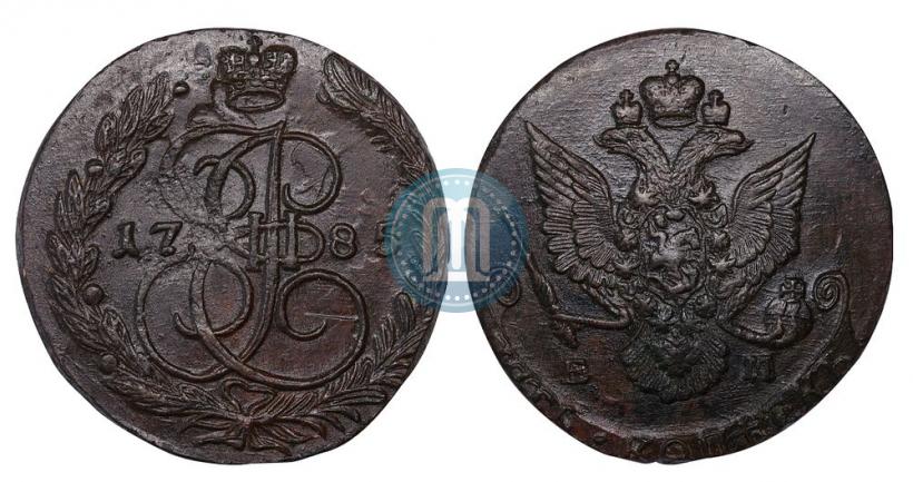 Фото 5 копеек 1785 года ЕМ 