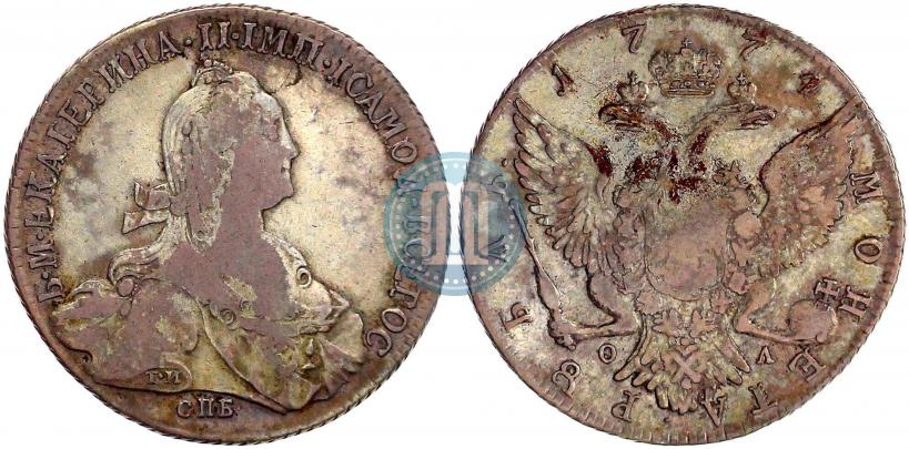 Фото 1 рубль 1774 года СПБ-ФЛ 