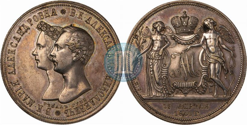 Picture 1 rouble 1841 year СПБ-НГ "In the memory of the wedding of the crown prince"