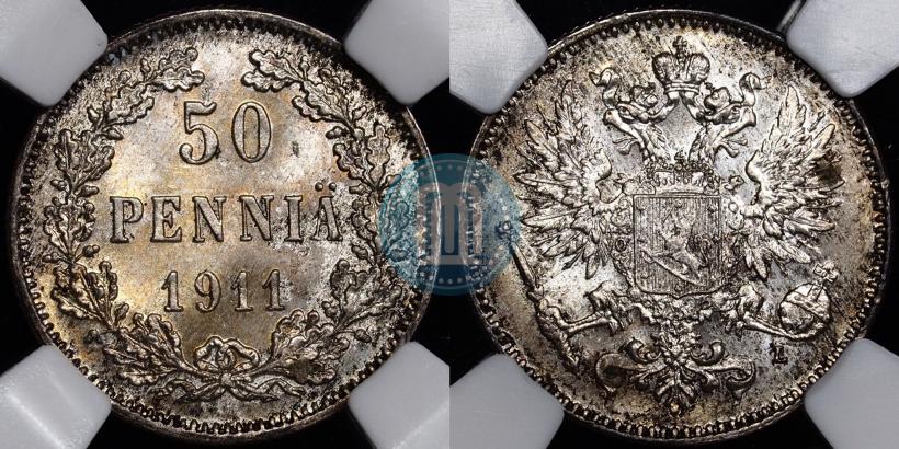 Фото 50 пенни 1911 года L 