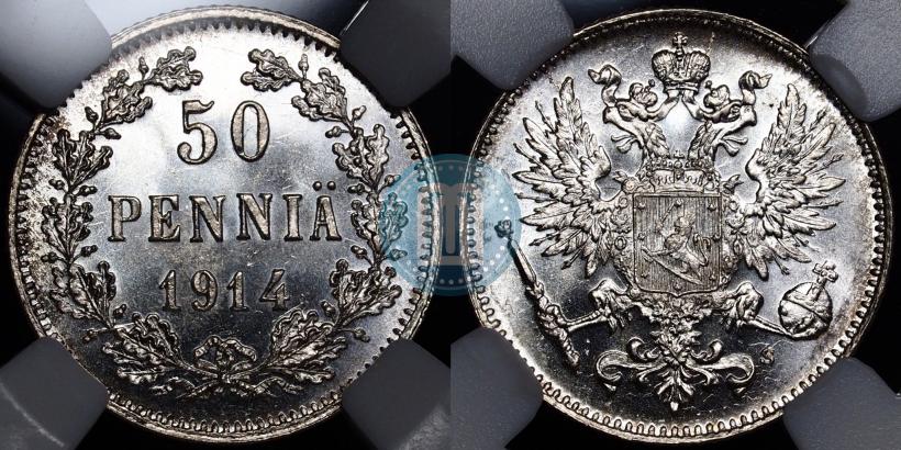 Фото 50 пенни 1914 года S 