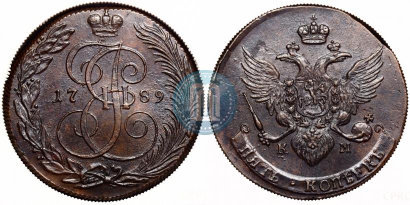 Picture 5 kopecks 1789 year КМ 