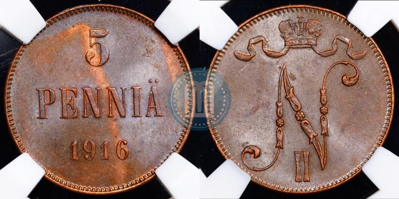 Фото 5 пенни 1916 года  