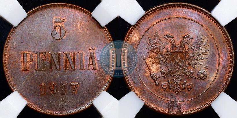 Фото 5 пенни 1917 года  