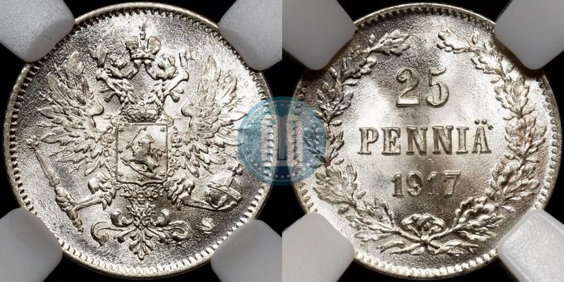 Picture 25 pennia 1917 year S 