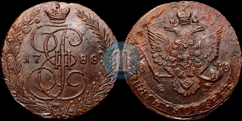 Picture 5 kopecks 1788 year ЕМ 