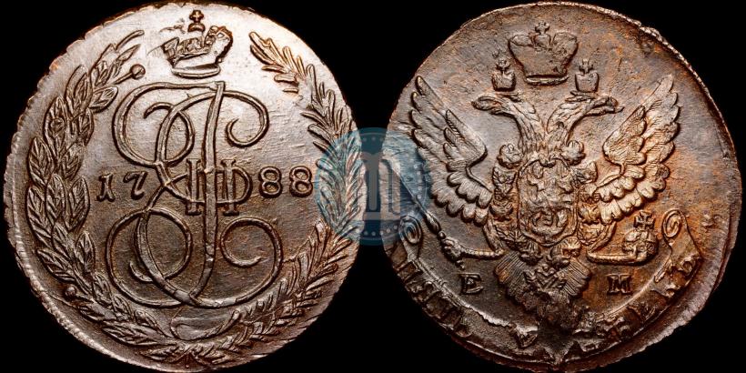 Picture 5 kopecks 1788 year ЕМ 