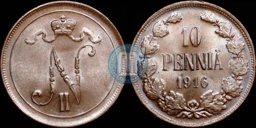 Фото 10 пенни 1916 года  