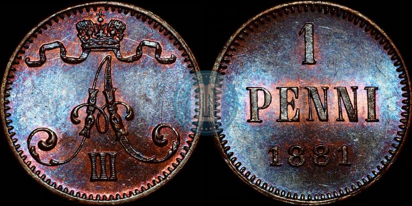 Picture 1 penni 1881 year  