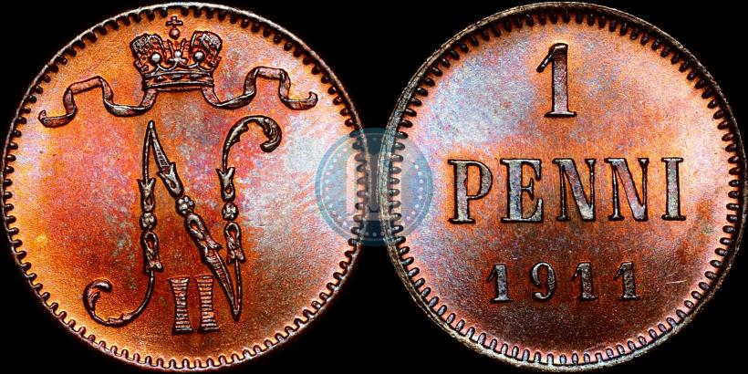 Picture 1 penni 1911 year  