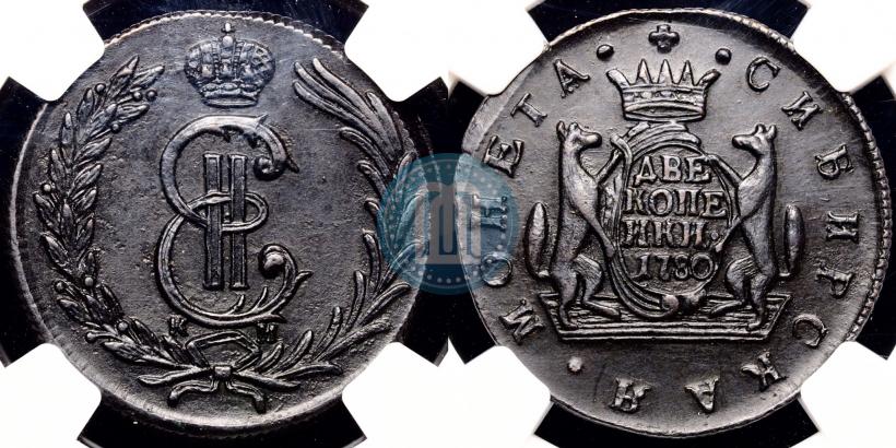 Picture 2 kopecks 1780 year КМ 