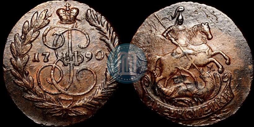 Picture 2 kopecks 1790 year ЕМ 