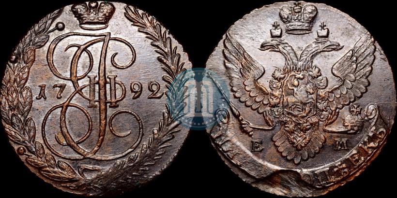 Picture 5 kopecks 1792 year ЕМ 
