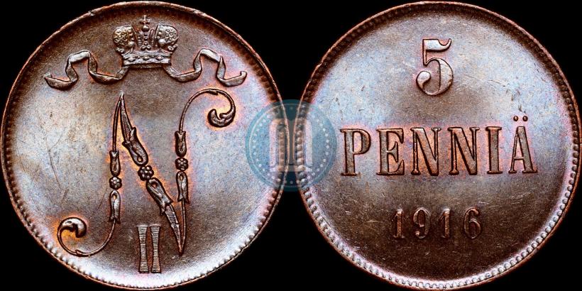 Фото 5 пенни 1916 года  