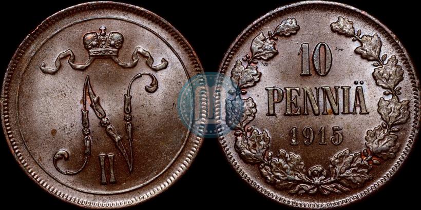 Picture 10 pennia 1915 year  