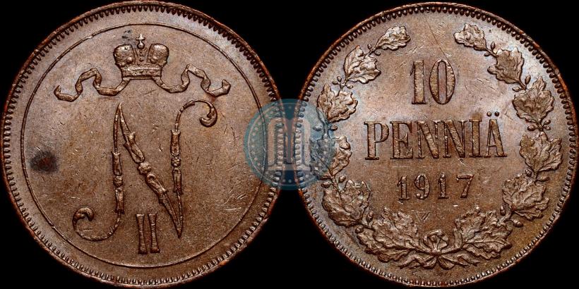Фото 10 пенни 1917 года  