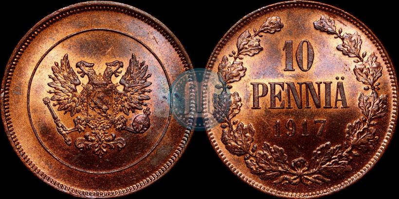 Фото 10 пенни 1917 года  