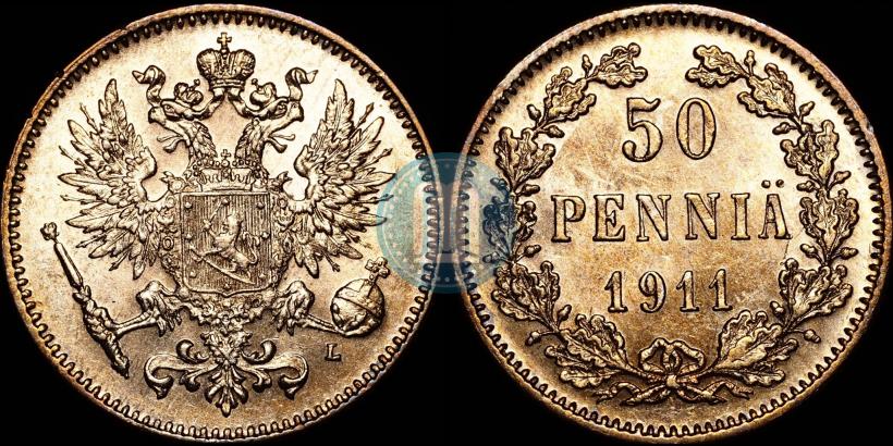 Picture 50 pennia 1911 year L 