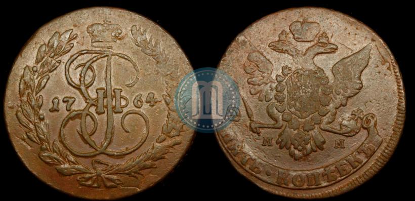 Picture 5 kopecks 1764 year ММ 