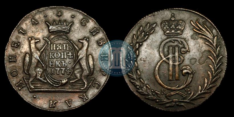 Picture 5 kopecks 1774 year КМ 