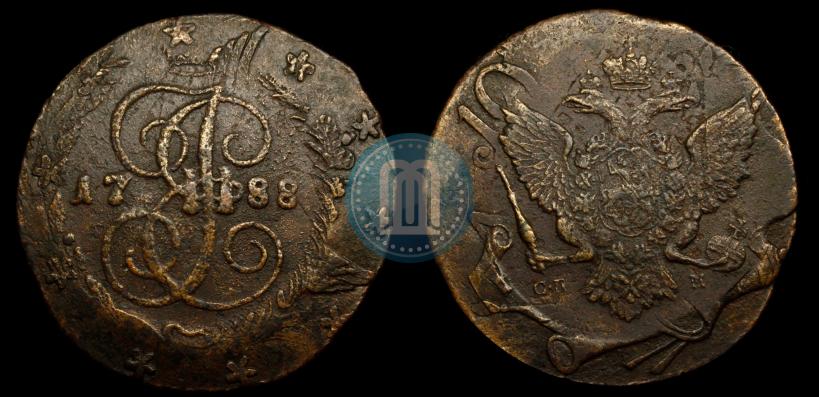 Фото 5 копеек 1788 года ММ 