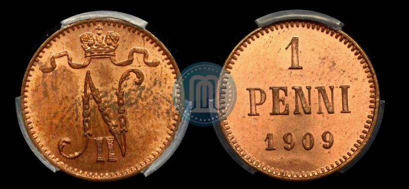 Picture 1 penni 1909 year  