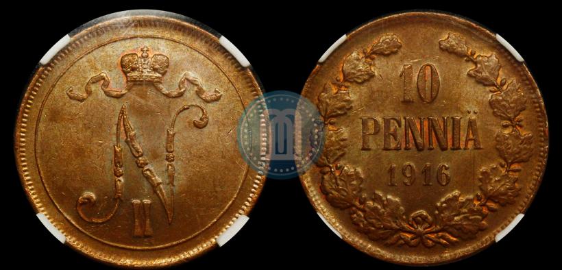 Picture 10 pennia 1916 year  