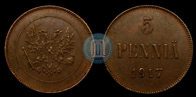 Picture 5 pennia 1917 year  