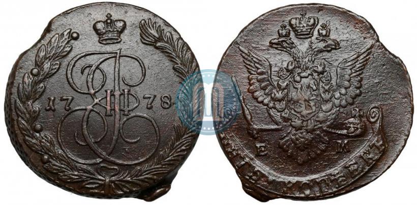 Фото 5 копеек 1778 года ЕМ 