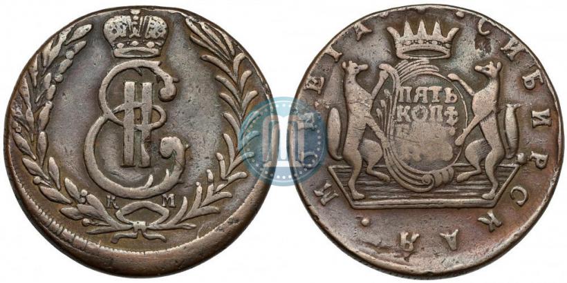Фото 5 копеек 1778 года КМ 
