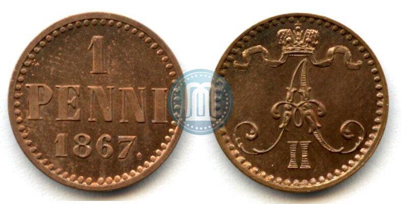 Фото 1 пенни 1867 года  