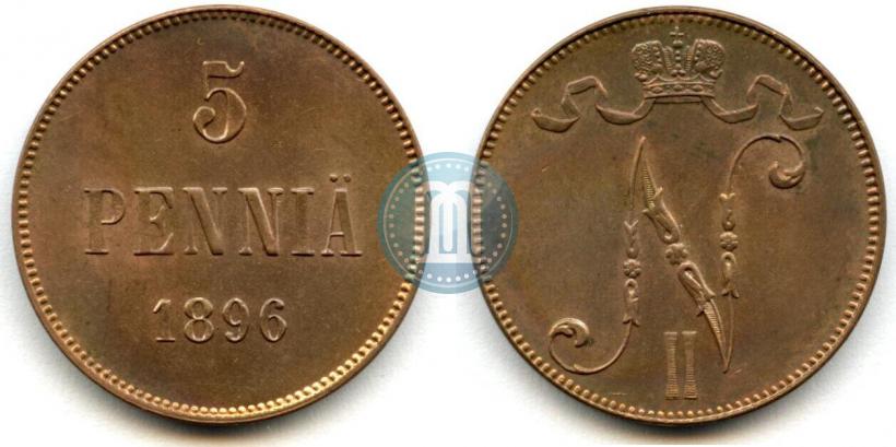 Фото 5 пенни 1896 года  