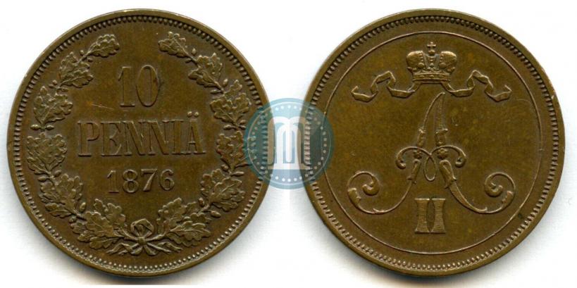 Фото 10 пенни 1876 года  