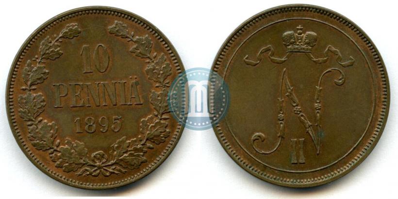 Picture 10 pennia 1895 year  