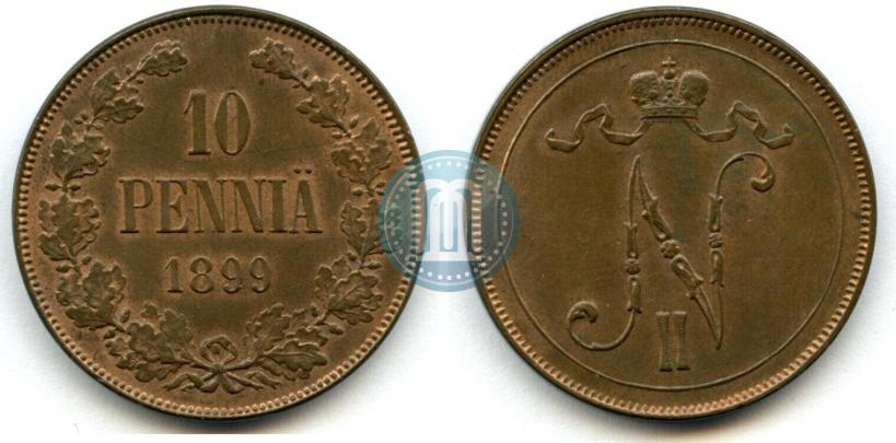 Фото 10 пенни 1899 года  