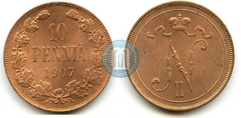 Фото 10 пенни 1907 года  