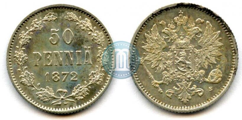 Фото 50 пенни 1872 года S 