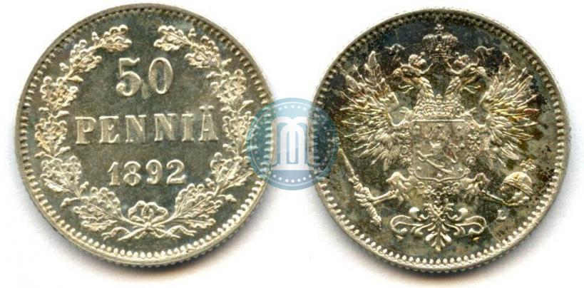 Фото 50 пенни 1892 года L 