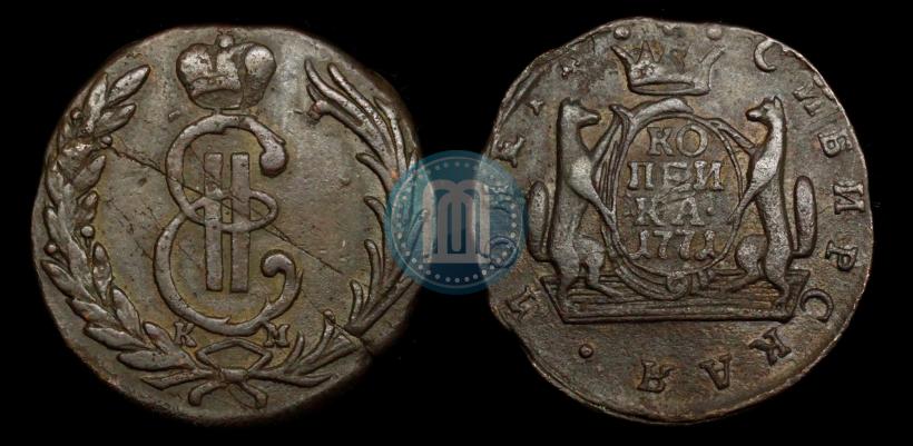 Фото 1 копейка 1771 года КМ 
