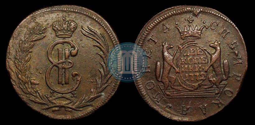 Фото 2 копейки 1772 года КМ 