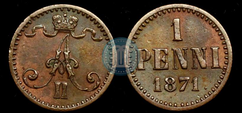 Picture 1 penni 1871 year  