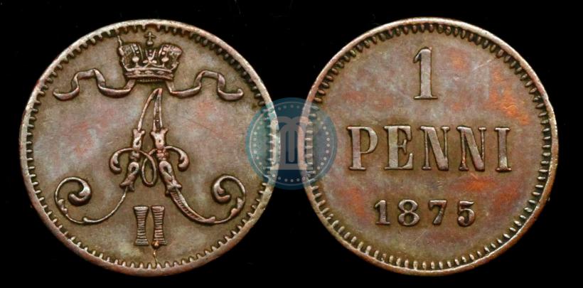 Фото 1 пенни 1875 года  