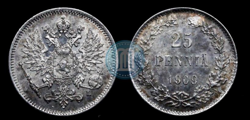 Picture 25 pennia 1909 year L 