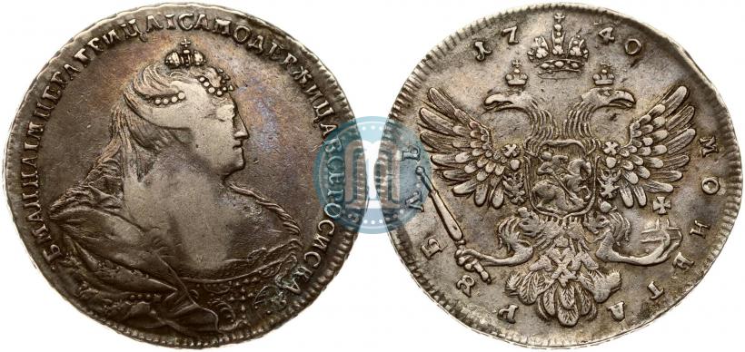 Фото 1 рубль 1740 года  "Московский тип"