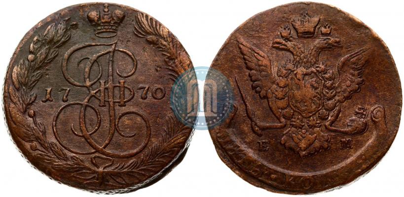 Picture 5 kopecks 1770 year ЕМ 